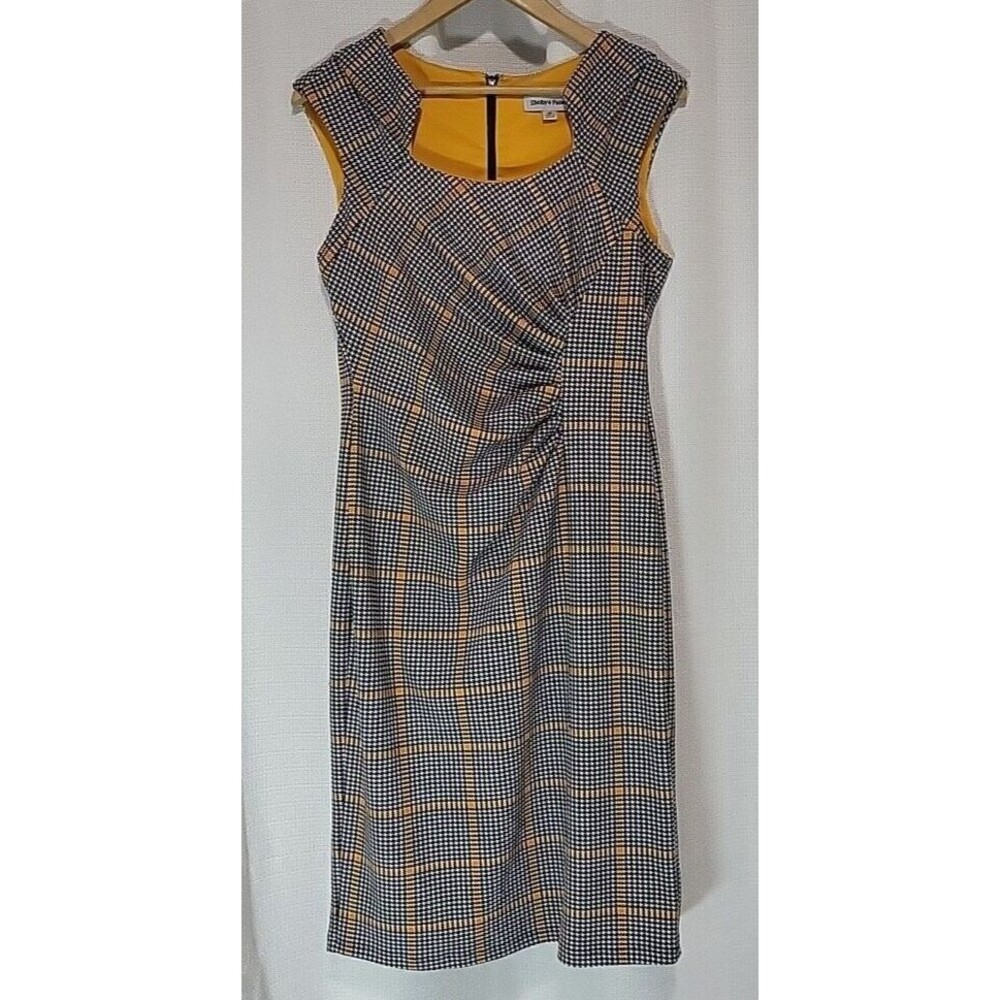 Shelby & Palmer Dress Houndstooth Sheath Dress Size 10, Career, Sleeveless